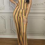 Compleu cu imprimeu retro zig-zag